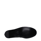 Schwarze Leder Loafer zum Hineinschlüpfen
