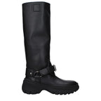 Schwarze Lederstiefel