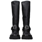Schwarze Lederstiefel