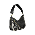 Schwarze Damen-Handtasche aus Polyurethan