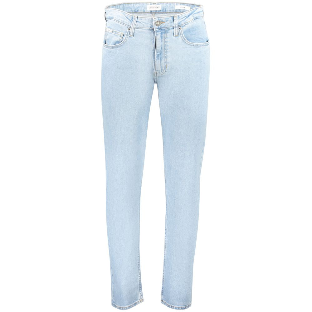 Blaue Slim-Fit-Jeans aus Baumwolle