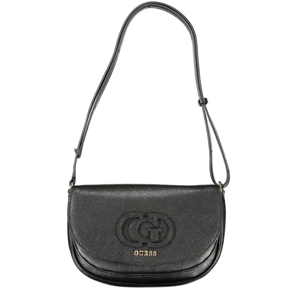 Schwarze Damen-Handtasche aus Polyethylen