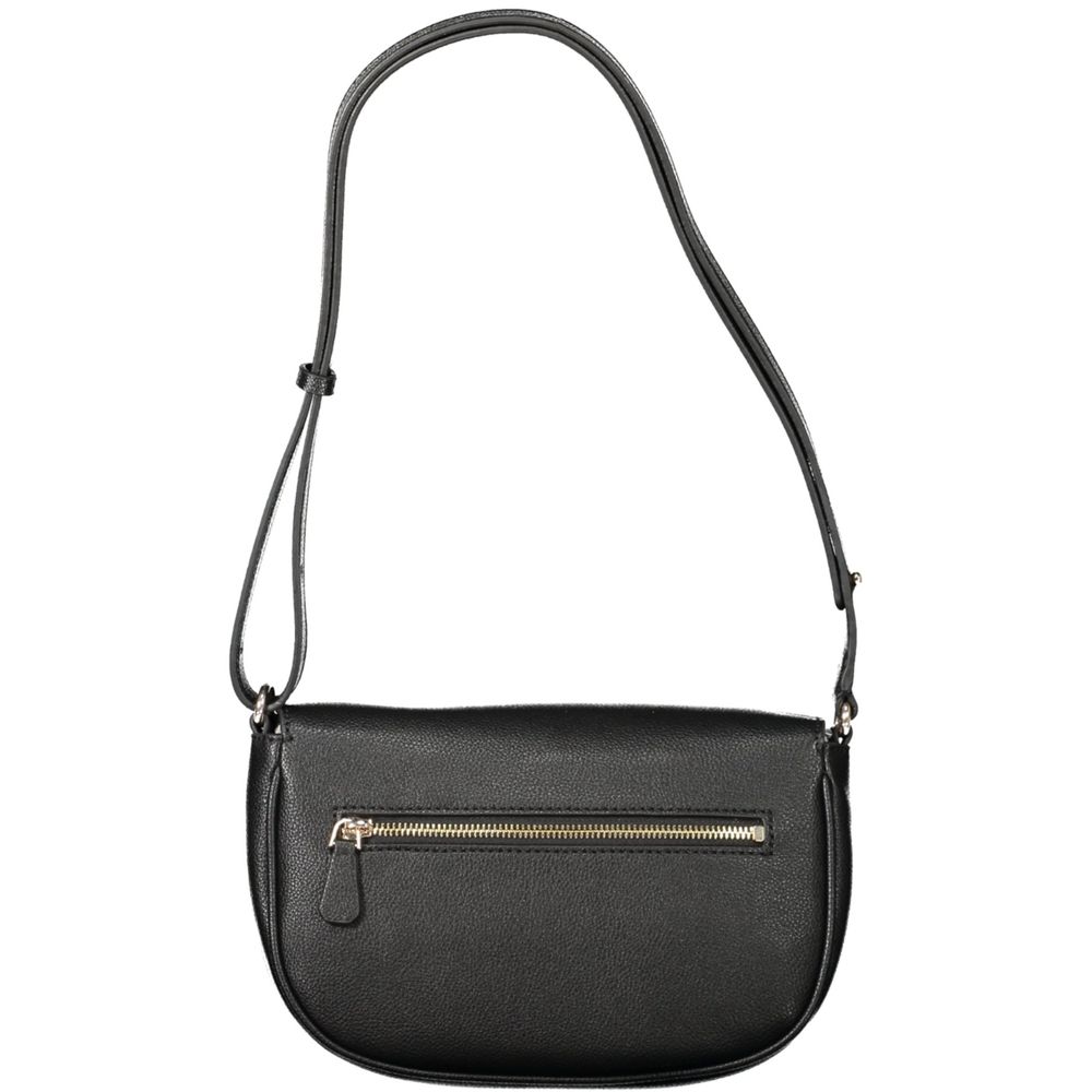 Schwarze Damen-Handtasche aus Polyethylen