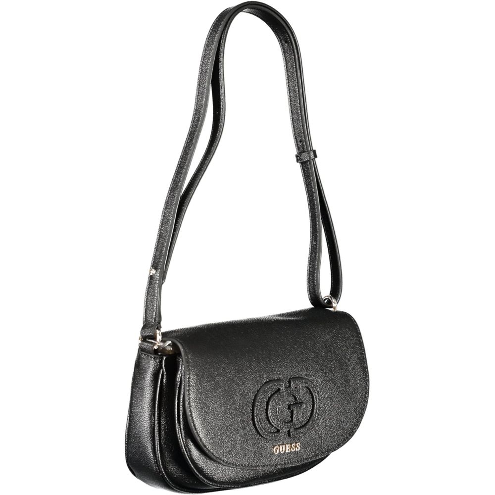 Schwarze Damen-Handtasche aus Polyethylen