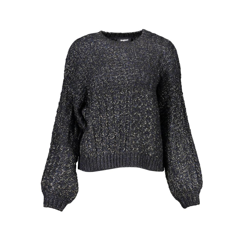 Schwarzer Damenpullover aus Acryl