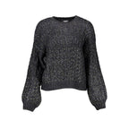 Schwarzer Damenpullover aus Acryl