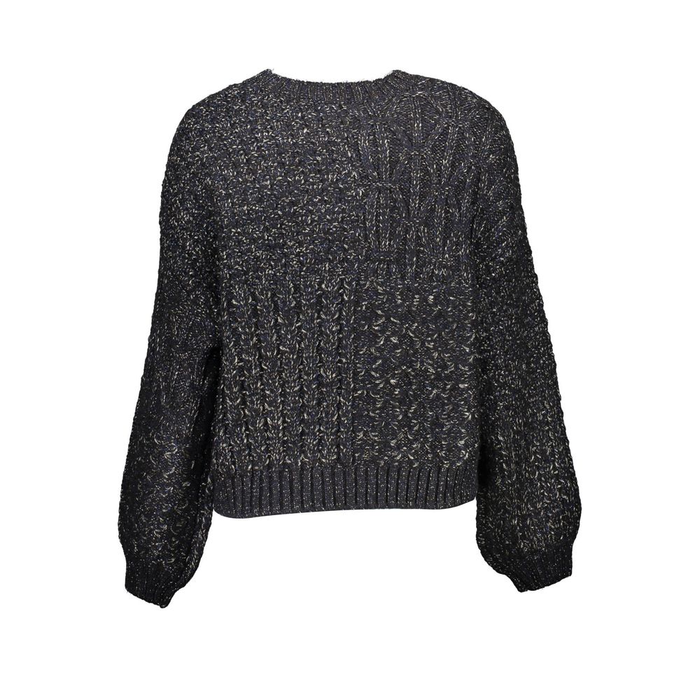 Schwarzer Damenpullover aus Acryl