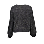 Schwarzer Damenpullover aus Acryl