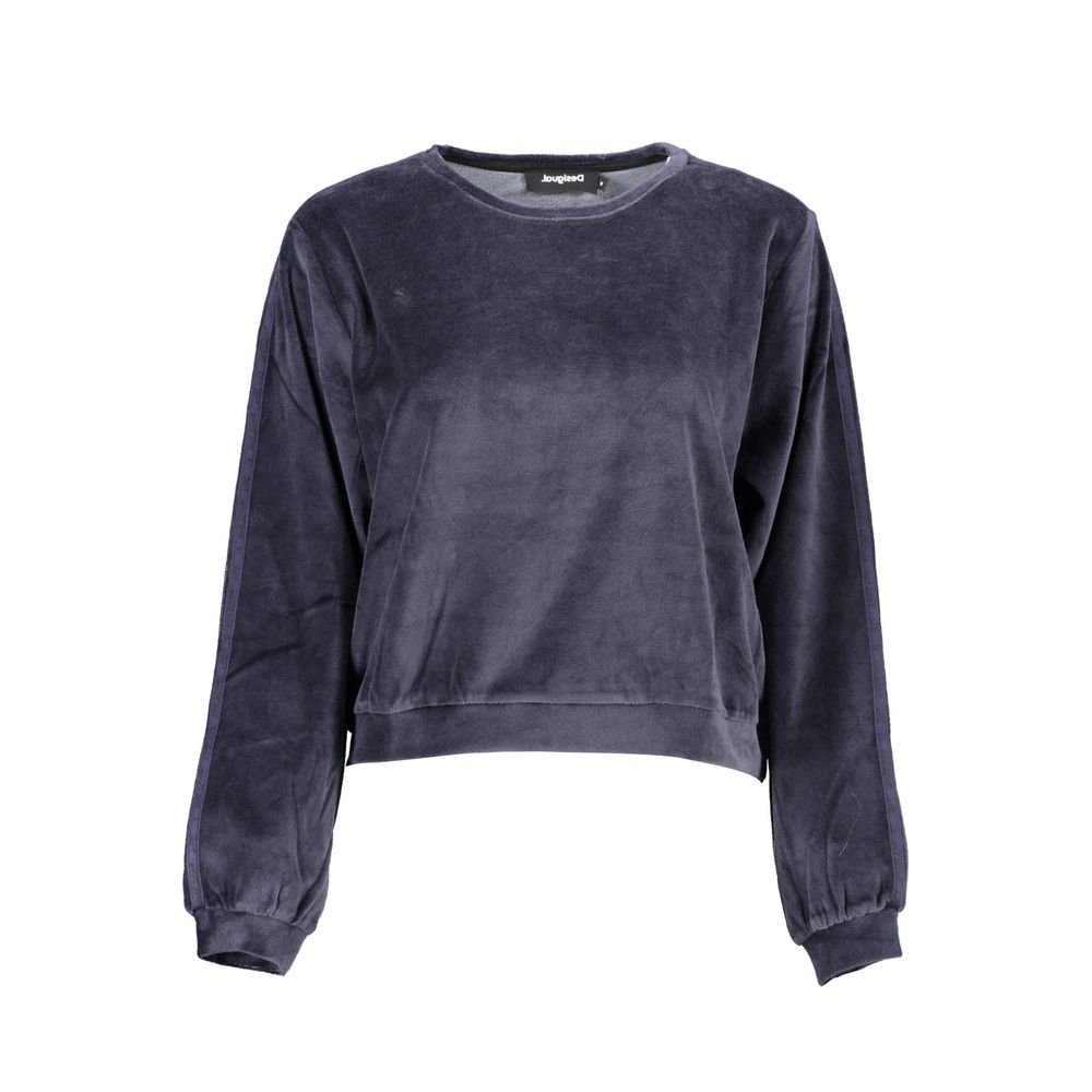 Blauer Baumwollpullover für Damen