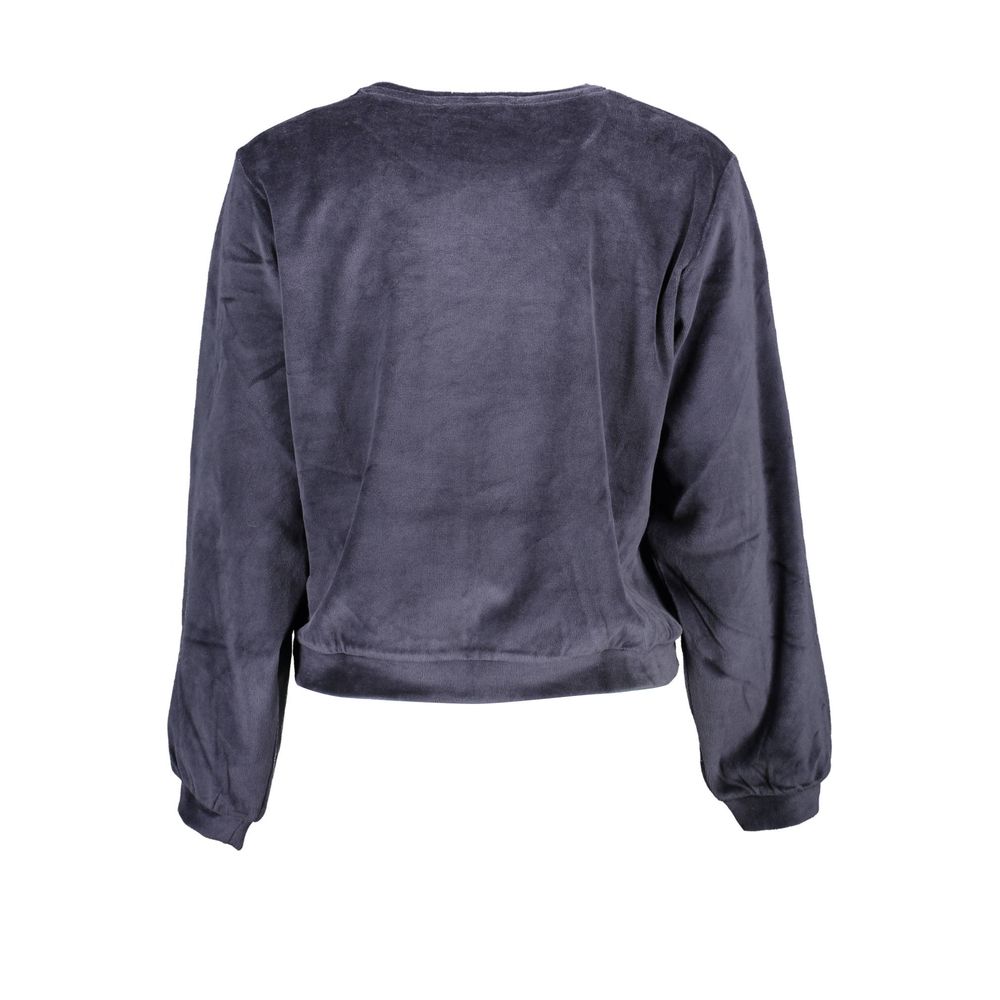 Blauer Baumwollpullover für Damen