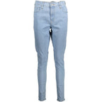 Blaue Super-Skinny-Jeans aus Baumwolle