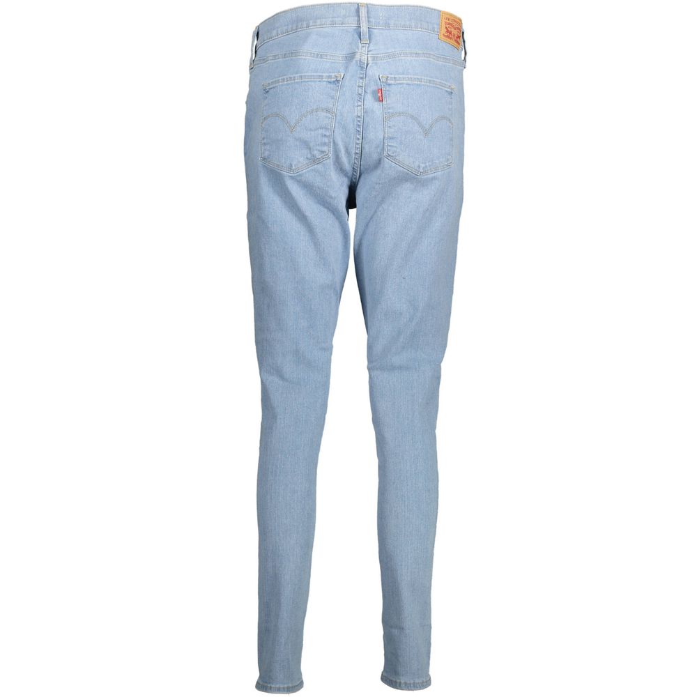 Blaue Super-Skinny-Jeans aus Baumwolle