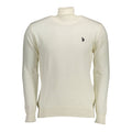 Weißer Herren-Pullover aus Baumwolle