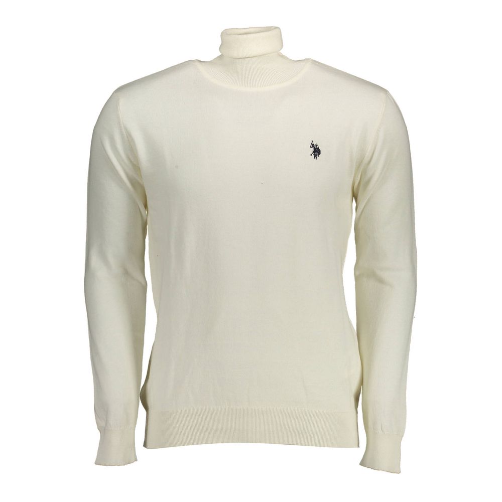Weißer Herren-Pullover aus Baumwolle