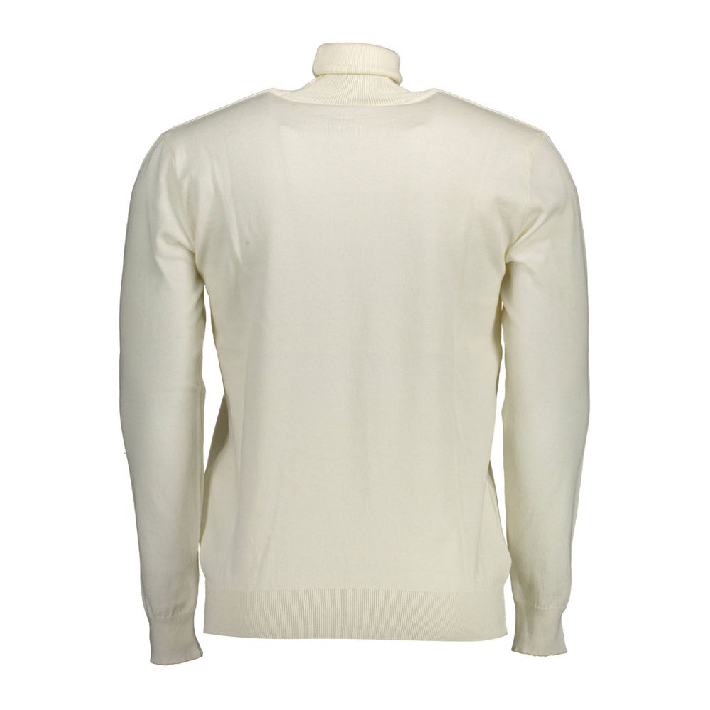 Weißer Herren-Pullover aus Baumwolle