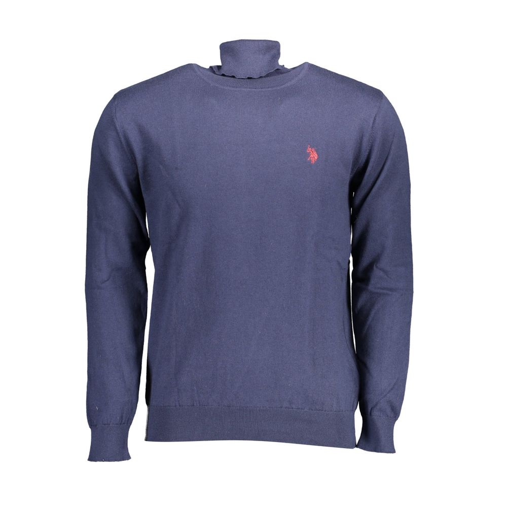 Blauer Baumwollpullover für Herren