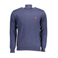 Blauer Baumwollpullover für Herren