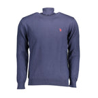 Blauer Baumwollpullover für Herren