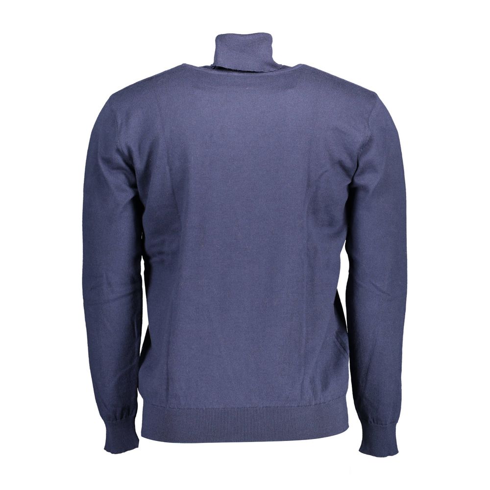 Blauer Baumwollpullover für Herren