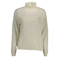 Weißer Wollpullover