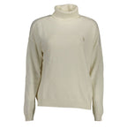 Weißer Wollpullover