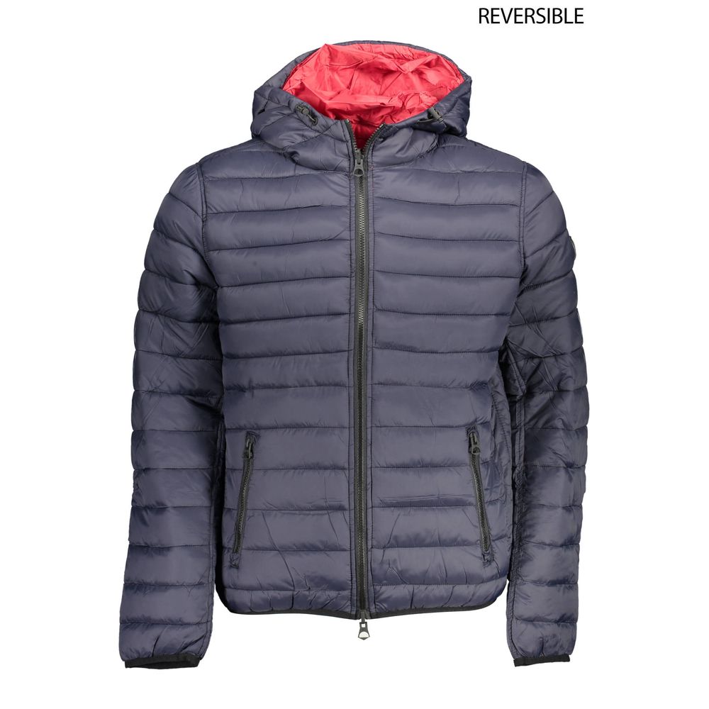 Blaue Herrenjacke aus Nylon