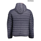 Blaue Herrenjacke aus Nylon