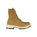 Brauner Polyester Damenstiefel