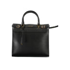 Schwarze Damen-Handtasche aus Polyurethan