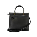 Schwarze Damen-Handtasche aus Polyurethan