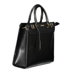 Schwarze Damen-Handtasche aus Polyurethan
