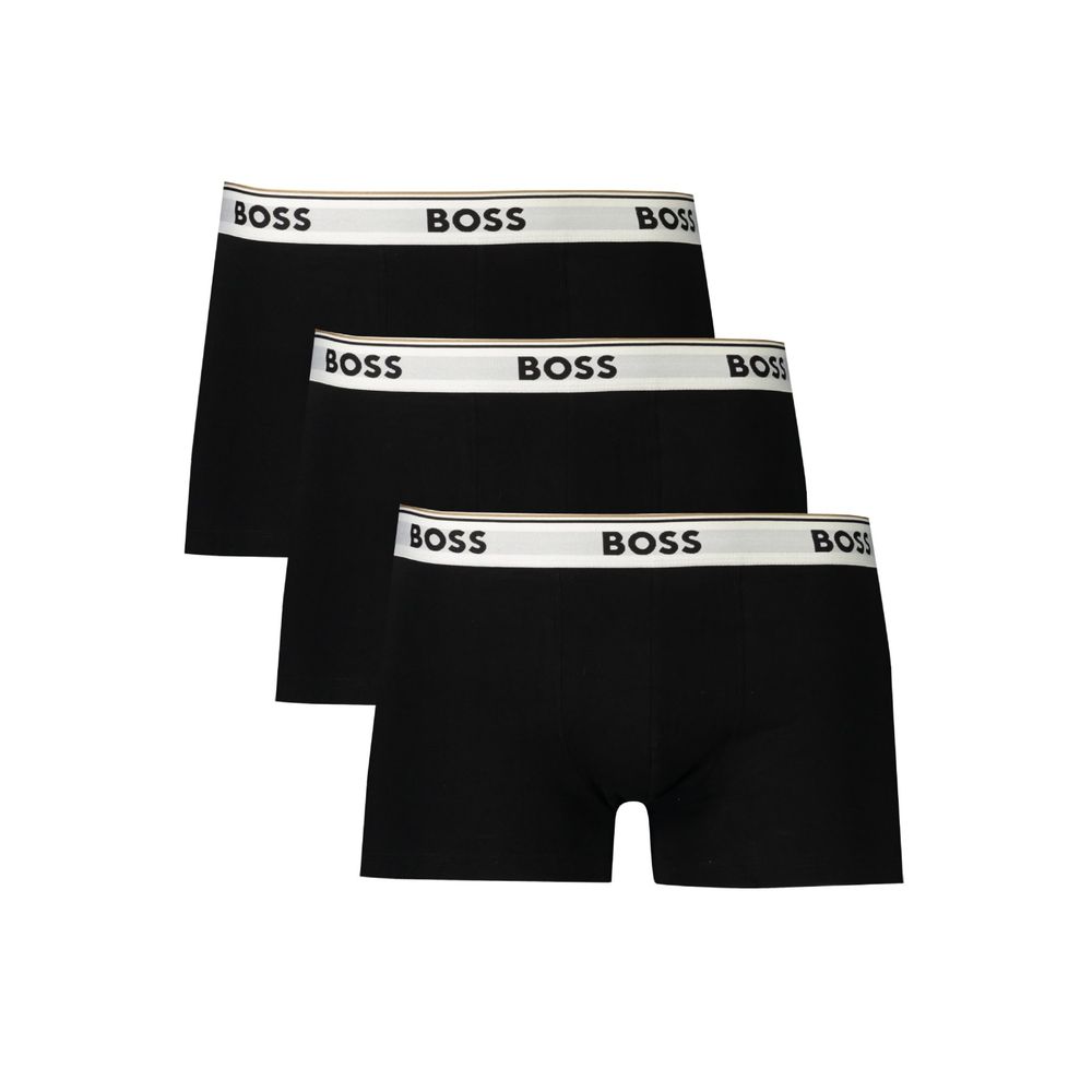 Schwarz Baumwolle Männer Boxer Short