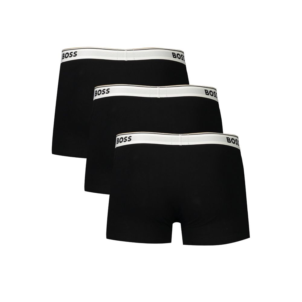 Schwarz Baumwolle Männer Boxer Short