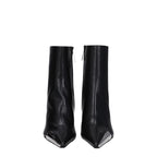 Schwarze Leder-Stiefeletten