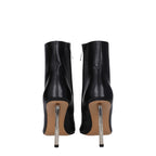 Schwarze Leder-Stiefeletten