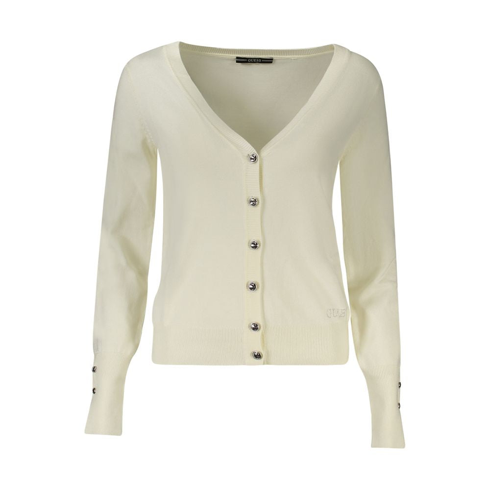 Weißer Viskose Pullover für Frauen
