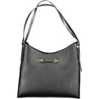 Schwarze Damen-Handtasche aus Polyurethan