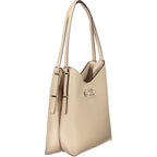 Damenhandtasche aus beigem Polyurethan