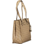 Damen-Handtasche aus beigem Polyurethan