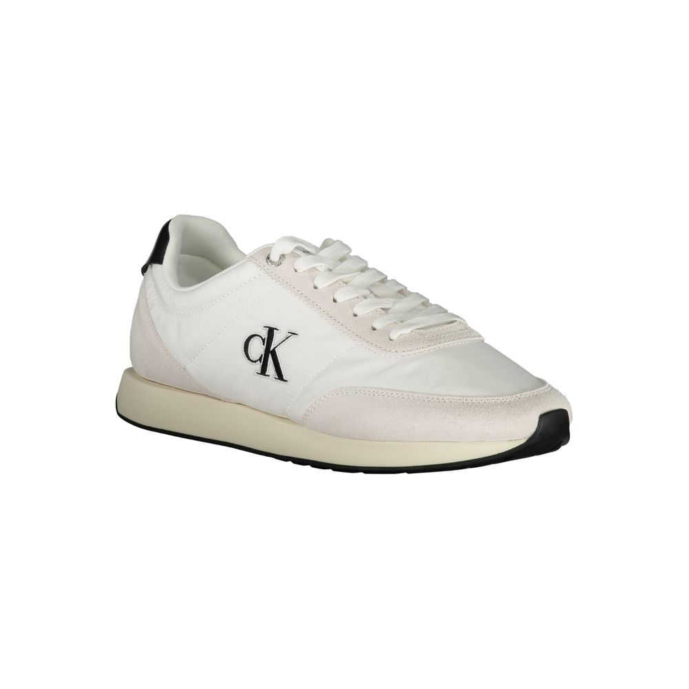 Weiße Herren-Sneaker aus Polyester