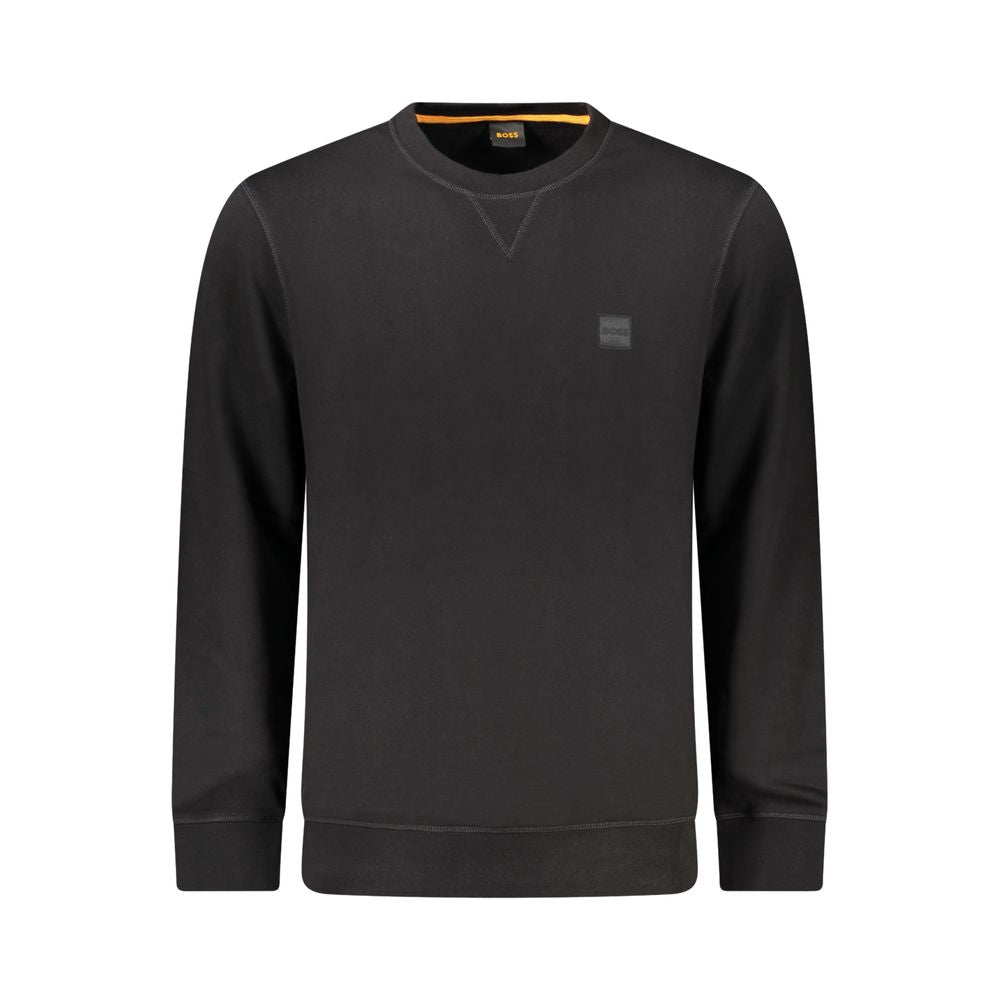 Schwarzer Herrenpullover aus Baumwolle