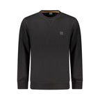 Schwarzer Herrenpullover aus Baumwolle