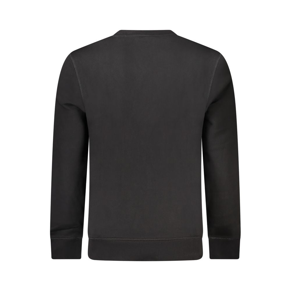 Schwarzer Herrenpullover aus Baumwolle
