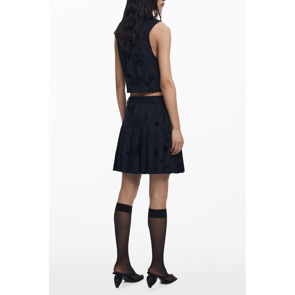 Schwarzer Damenrock aus Polyester