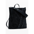 Schwarzer Polyethylen-Rucksack für Frauen