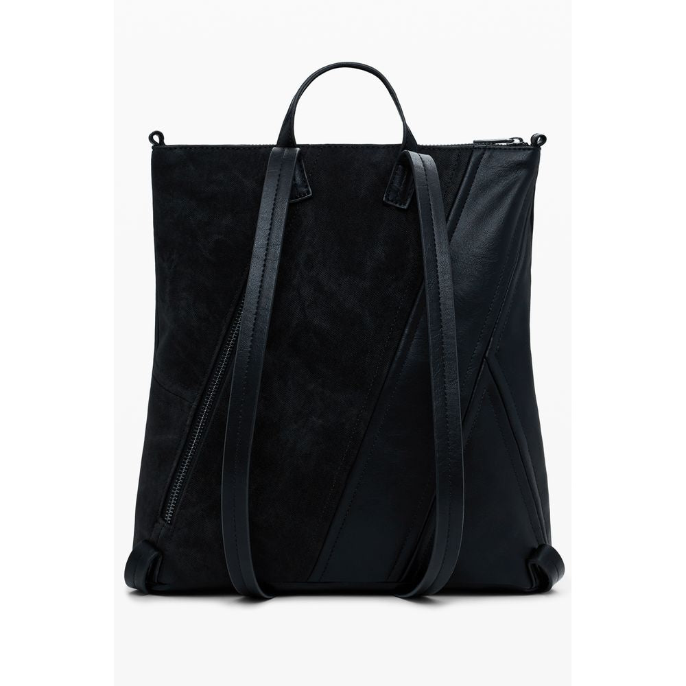 Schwarzer Polyethylen-Rucksack für Frauen