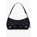 Schwarze Damen-Handtasche aus Polyurethan