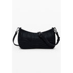 Schwarze Damen-Handtasche aus Polyurethan