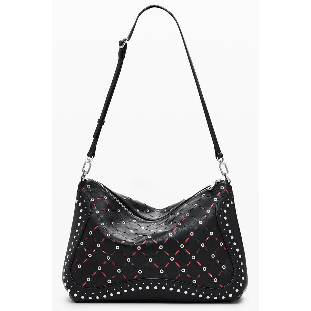 Schwarze Mini-Tasche aus Polyurethan für Damen