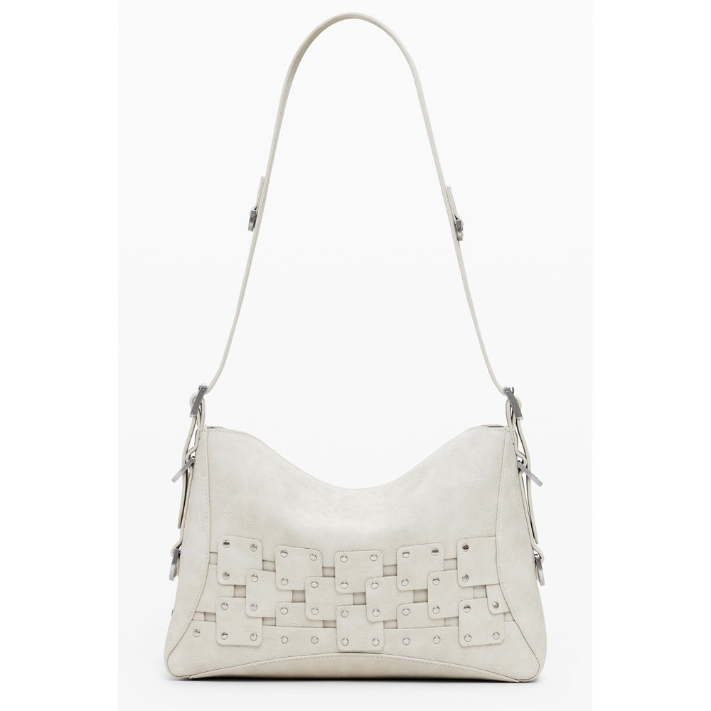 Beige Polyurethane Damen Handtasche